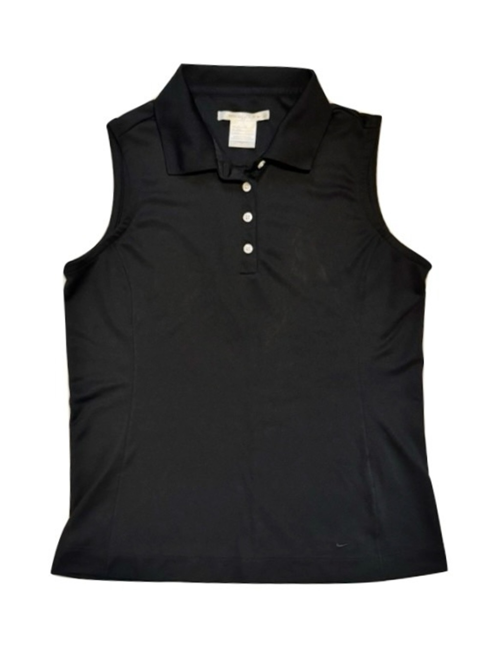 Nike Golf Black Sleeveless Polo Shirt Medium